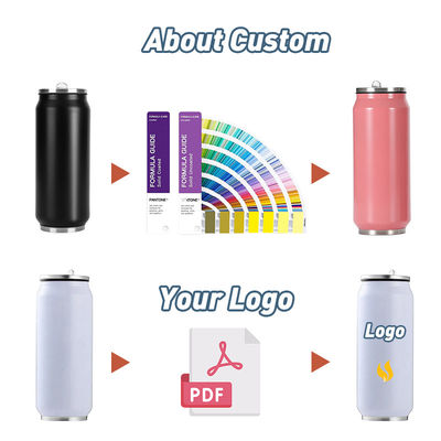 Copo de vacío de doble pared de acero inoxidable 304 con tapa y paja para impresión personalizada