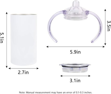 Sublimación de acero inoxidable Tumbler botella de agua libre de BPA de 12 oz para bebés pequeños