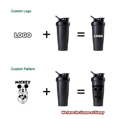 PP Grado alimenticio tapa BPA libre de proteínas botella de batido estilo de diseño contemporáneo para el entrenamiento