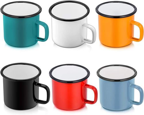 Logotipo personalizado Enamel Camping Taza de café Europa Estilo de diseño con accesorios HANDGRIP