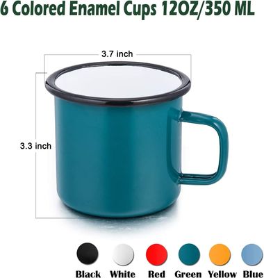 Logotipo personalizado Enamel Camping Taza de café Europa Estilo de diseño con accesorios HANDGRIP