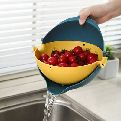 Cuencos de costura de plástico de limpieza versátil 2 en 1 para frutas y verduras