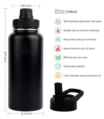Flasco aislado de acero inoxidable para aventuras al aire libre sin recubrimiento anticorrosivo