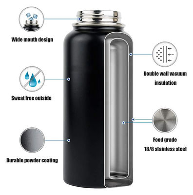 Flasco aislado de acero inoxidable para aventuras al aire libre sin recubrimiento anticorrosivo