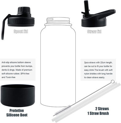 Flasco aislado de acero inoxidable para aventuras al aire libre sin recubrimiento anticorrosivo