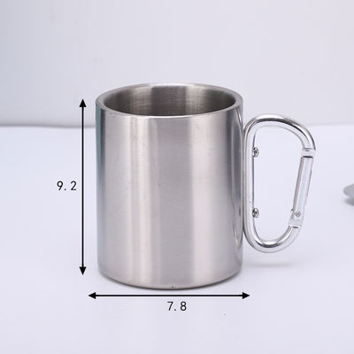 200 ml / 300 ml Camping y viajes Acero inoxidable Carabiner de doble pared con mango