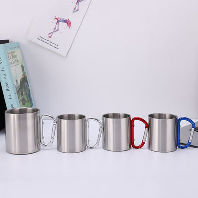 200 ml / 300 ml Camping y viajes Acero inoxidable Carabiner de doble pared con mango