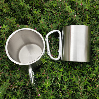 200 ml / 300 ml Camping y viajes Acero inoxidable Carabiner de doble pared con mango