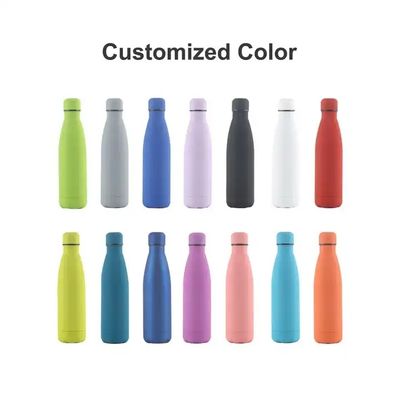 Botella de agua de acero inoxidable aislada para deportes con logotipo personalizado y recubrimiento anticorrosión