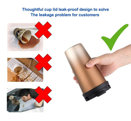 500 ml de capacidad de prueba de fugas térmicas de acero inoxidable de vacío aislado taza de viaje con mango