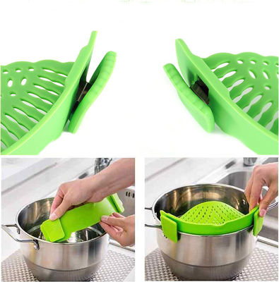 Clip on filtro para macetas La sartén encaja en todas las macetas y cuencos filtro de cocina de silicona