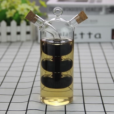 Conveniente vidrio 2 en 1 separador de aceite salsa de agua olla para cocina 350ml 100ml Capacidad