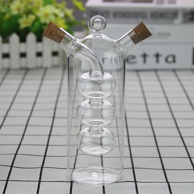 Conveniente vidrio 2 en 1 separador de aceite salsa de agua olla para cocina 350ml 100ml Capacidad