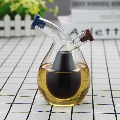 Conveniente vidrio 2 en 1 separador de aceite salsa de agua olla para cocina 350ml 100ml Capacidad