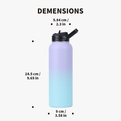 Performance de aislamiento térmico Mantener frío durante 24 horas 32 oz botella de agua de acero inoxidable