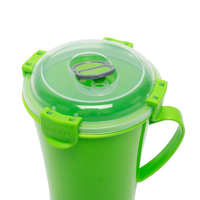 Sopa de comida personalizada sin BPA con taza de recolección de microondas con tapa y ventilación de salida de vapor