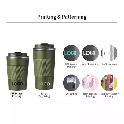 380ml Capacidad Taza de café de acero inoxidable para viajes en coche colores personalizados aceptados
