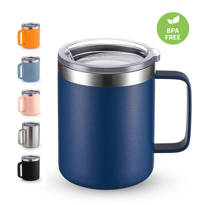 Tazas de café con mango de acero inoxidable para acampar