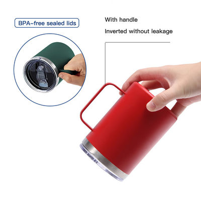 Tazas de café con mango de acero inoxidable para acampar