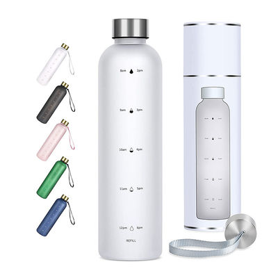 Botella de agua de motivación personalizada de 32 oz libre de BPA para deportes y actividades al aire libre