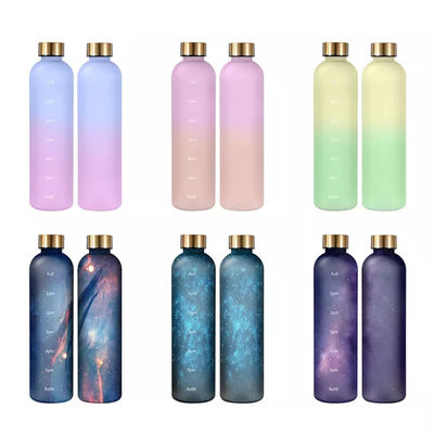Botella de agua de motivación personalizada de 32 oz libre de BPA para deportes y actividades al aire libre