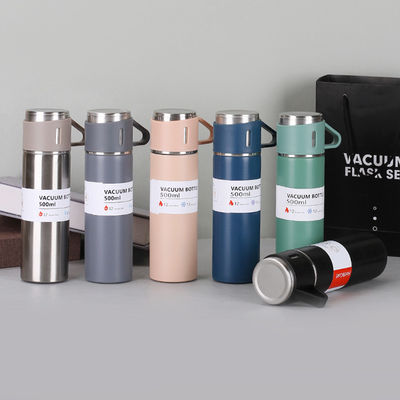 Flasca de acero inoxidable termo aislada al vacío de 17 oz con mango de 330 g diseñada para adultos