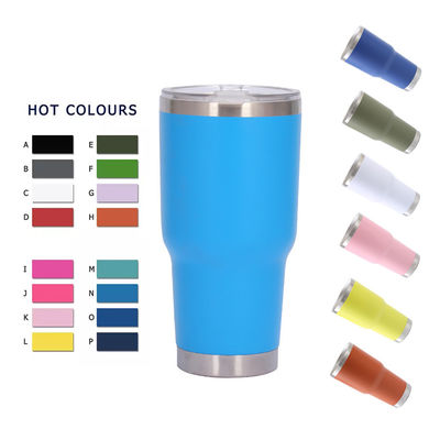 30oz BPA GRATUITO Tumbler aislado de acero inoxidable Taza de vacío con tapa del logotipo del cliente