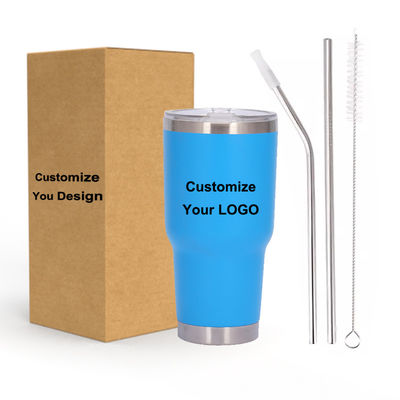 30oz BPA GRATUITO Tumbler aislado de acero inoxidable Taza de vacío con tapa del logotipo del cliente