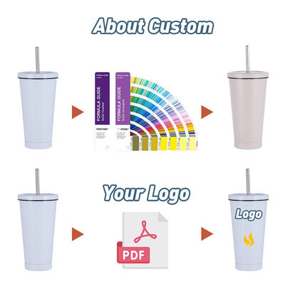 16 oz 24 oz personalizado DIY Taza de café viaje Taza de agua de doble pared de acero inoxidable Tumbler