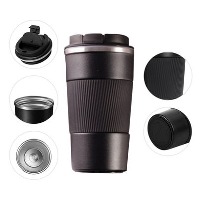 Tumbler de logotipo personalizado de acero inoxidable de tipo metal para viajes a prueba de fugas y ecológicos