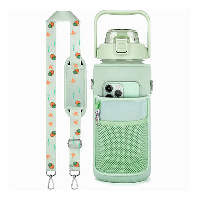 Botella de agua motivacional para gimnasio, marcado de tiempo de deporte, plástico congelado, libre de BPA.