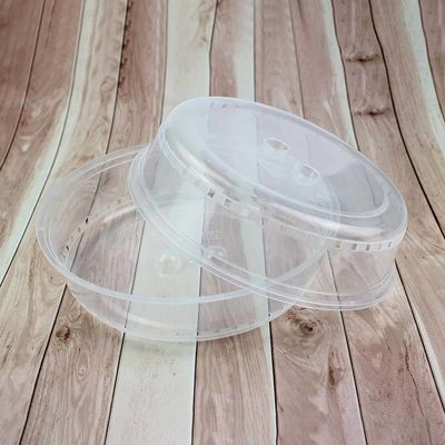 Capa de aislamiento de plástico de estilo simple para alimentos con bandeja libre de BPA y lista para el calentamiento por microondas