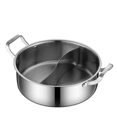 Cocina de inducción de acero inoxidable chino de 2 compartimentos de 26 cm Ollas de almacenamiento caliente con tapa