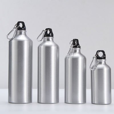 Botellas de agua de bicicleta de aluminio en blanco con tapa de carabinero Impresión de logotipo personalizado por sublimación
