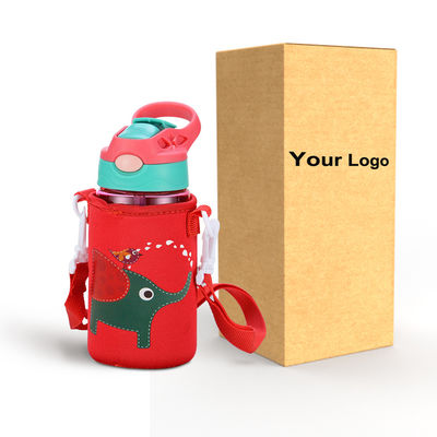 Logotipo personalizado Bpa Bebidas gratis para niños Botella de agua con apoyo de paja Tour Actividad al aire libre
