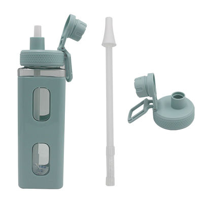 Botella de agua Kawaii lista para el gimnasio con etiqueta 3D 700ml/900ml Leche de viaje de plástico portátil