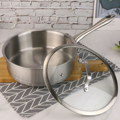 1.65kg Set de utensilios de cocina Ollas de cocina y sartenes de acero inoxidable Cocinar con cubierta de vidrio