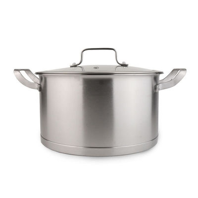1.65kg Set de utensilios de cocina Ollas de cocina y sartenes de acero inoxidable Cocinar con cubierta de vidrio