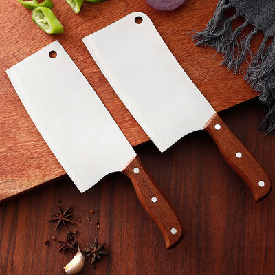 Mejora tu cocina con cuchillos de mano de madera 3CR13 cuchillas de acero inoxidable