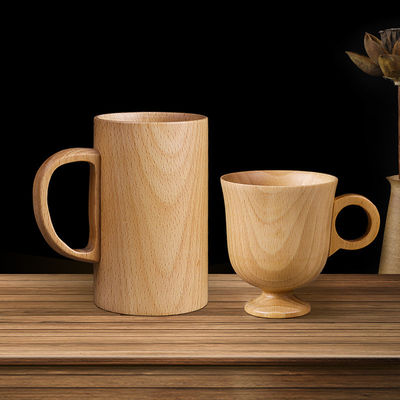 Taza de café de madera japonesa de uso doméstico de madera sólida