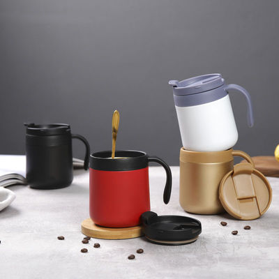 Logotipo personalizado aceptable 350ML12oz de acero inoxidable Taza de viaje de café con mango