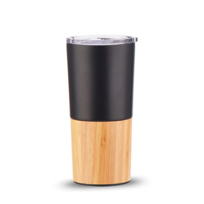 Sostenible 20 oz Medio de bambú concha de vacío aislado Tumbler Viaje Taza de café Capacidad