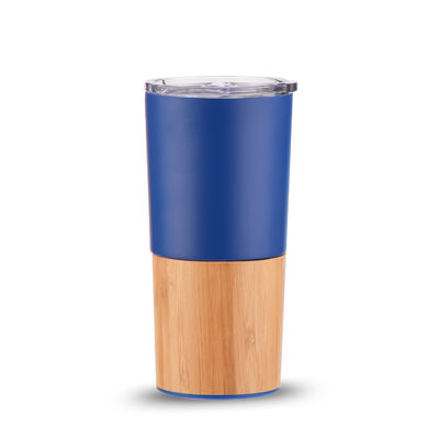 Sostenible 20 oz Medio de bambú concha de vacío aislado Tumbler Viaje Taza de café Capacidad