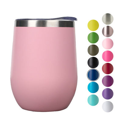 SUMSUN 12 oz de doble pared de acero inoxidable vacío aislado taza de café de vino tumbler vacaciones bebé