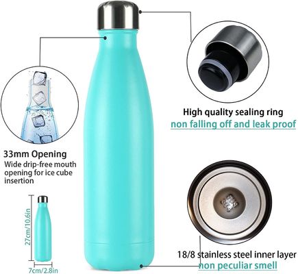 Botellas de agua potable directas Logotipo de diseño personalizado Equipado con recubrimiento anticorrosión