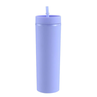 Minimalista Eco Friendly Custom Bpa libre 16 oz PP botella de agua de plástico con pajitas