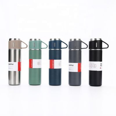 Viaja con estilo con este conjunto de botellas de agua de doble pared de acero inoxidable