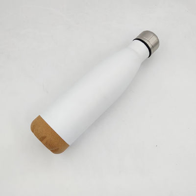 Botella de agua de acero inoxidable de 500 ml de corcho en forma de cola sello de vacío aislado