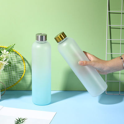 32 oz de Tritán BPA jarra de agua libre con tapa y tiempo de marcado paja para deportes de gimnasio fitness