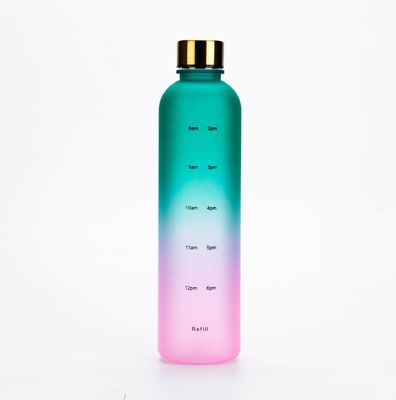 32 oz de Tritán BPA jarra de agua libre con tapa y tiempo de marcado paja para deportes de gimnasio fitness